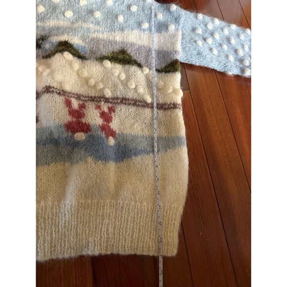 Vintage Susie Lee Mohair Wool Hand Knitted Sweater Cottage Core Made in England - Picture 16 of 16